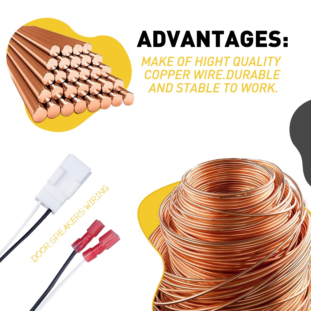 4X Car Door Speaker Wire Harness Connector Adapter for Jeep Dodge Chrysler EPX