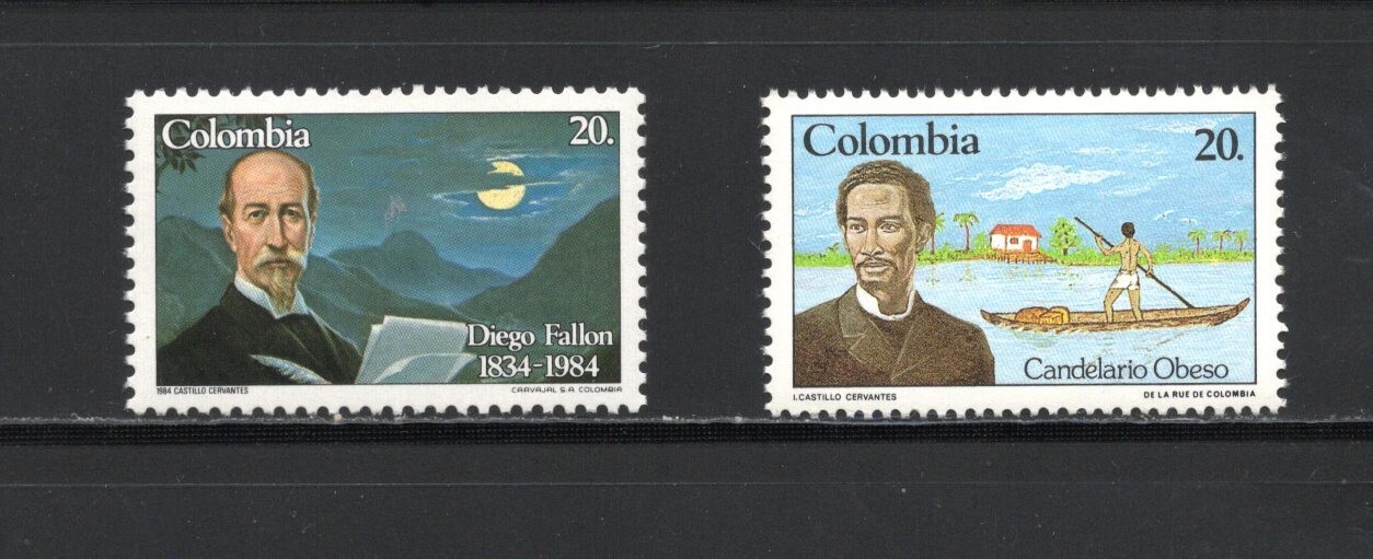 R9827  Colombia   1984   poet & writer   2v.   MNH