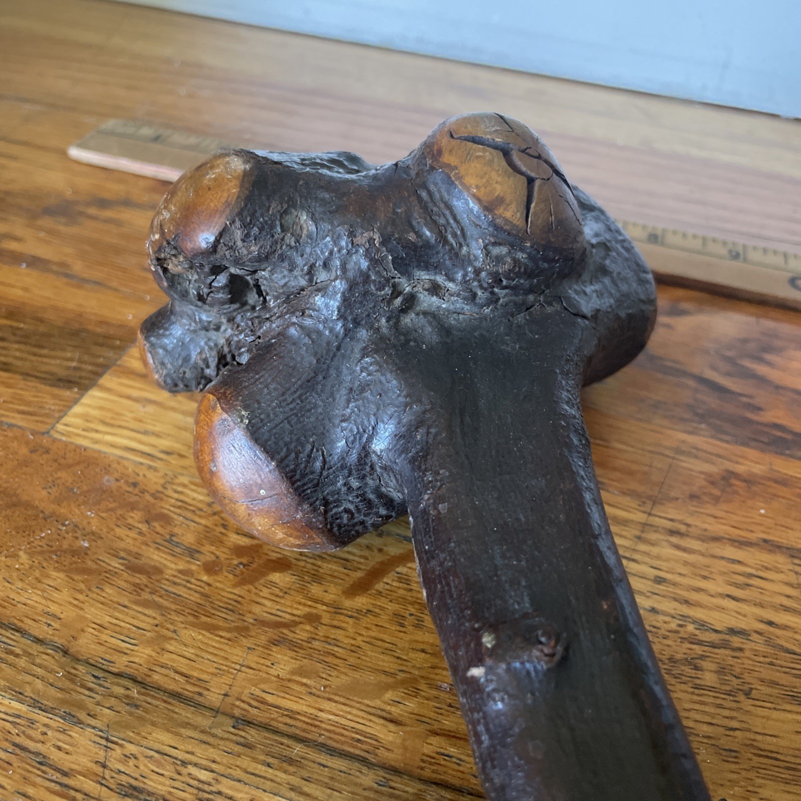 Native American Indian Burl Wood War Club Antique Rare 19” Artifact Weapon