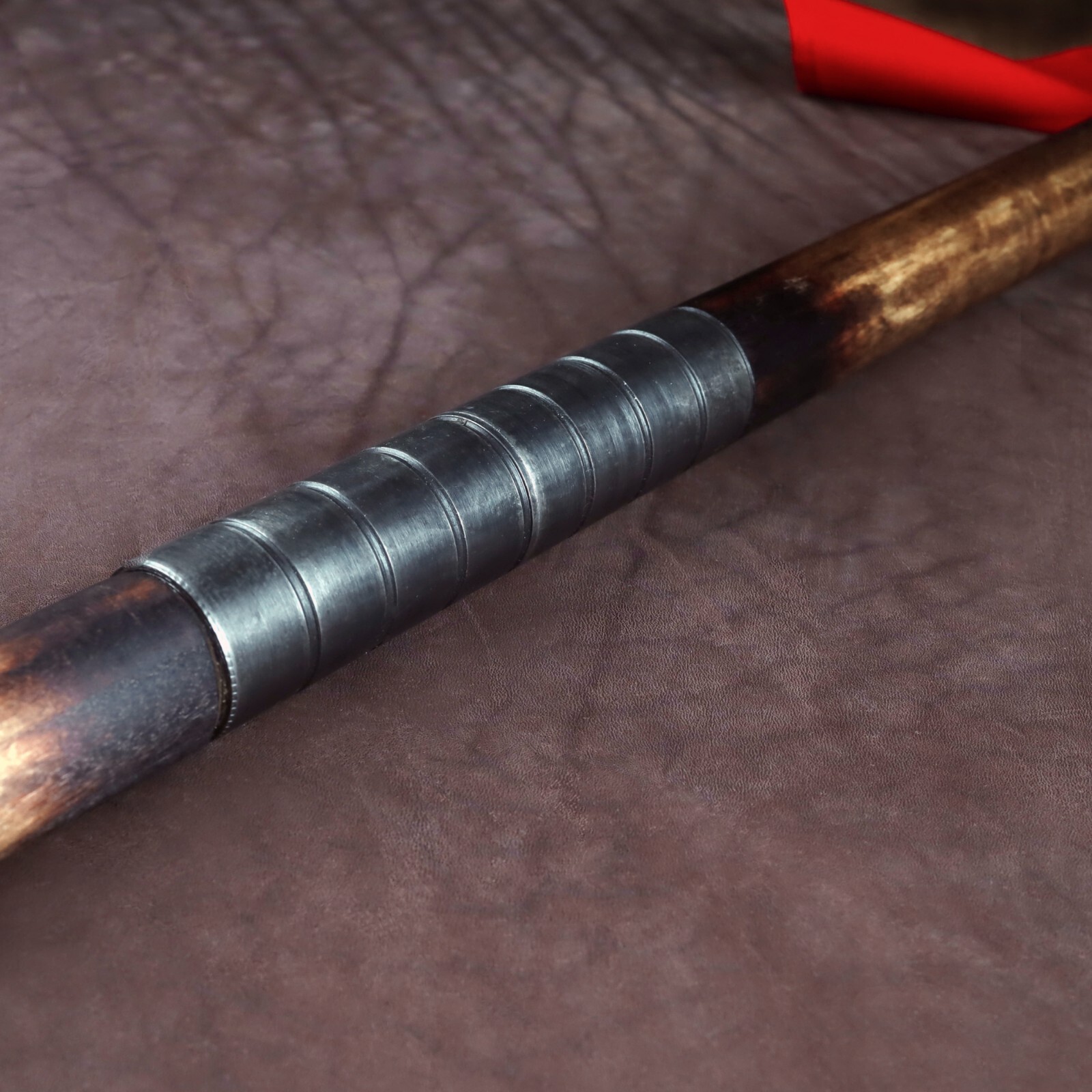 Hand-Forged Draupnir Spear GOW Kratos spear with Etched Blade Wooden Shaft 87.4"