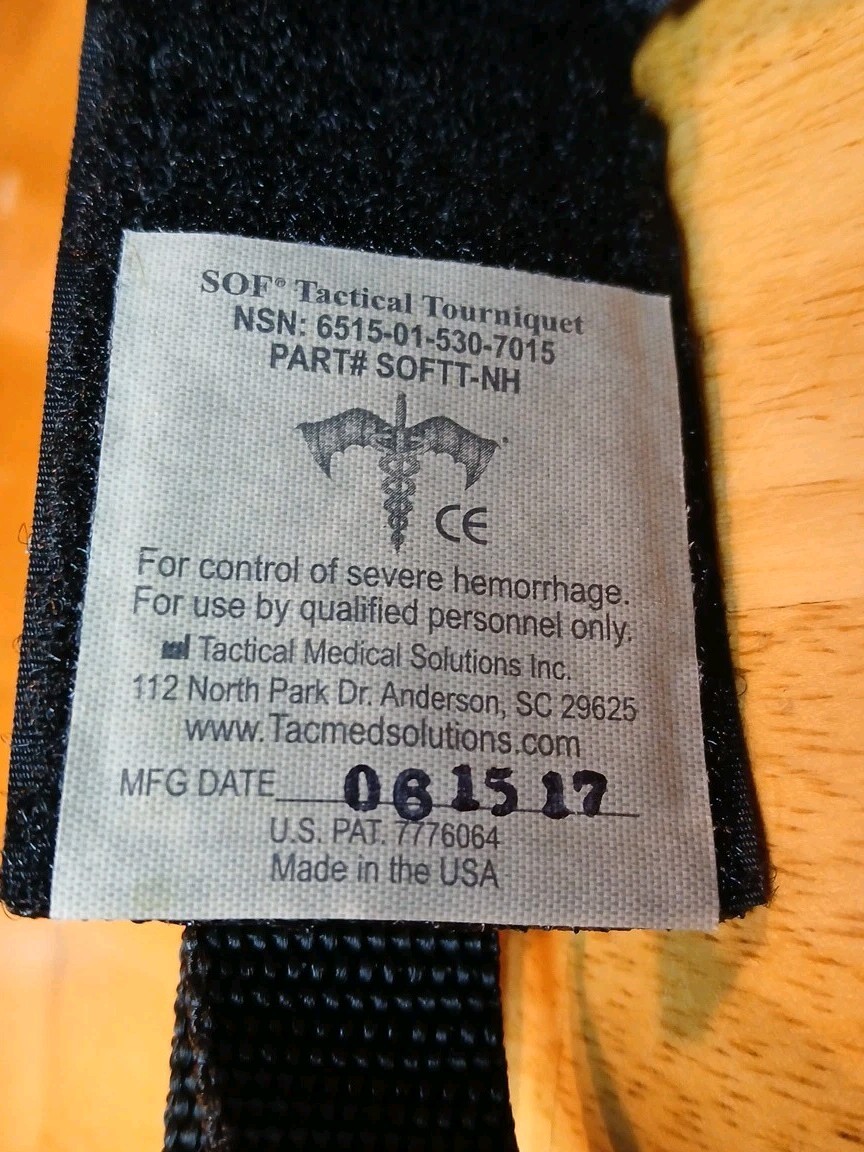 Tactical Medical Solutions SOF Tactical Tourniquet. black color, medical trauma