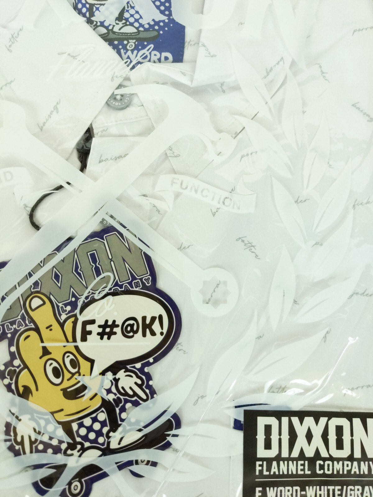 Dixxon Flannel F Word White Short Sleeve Party Shirt