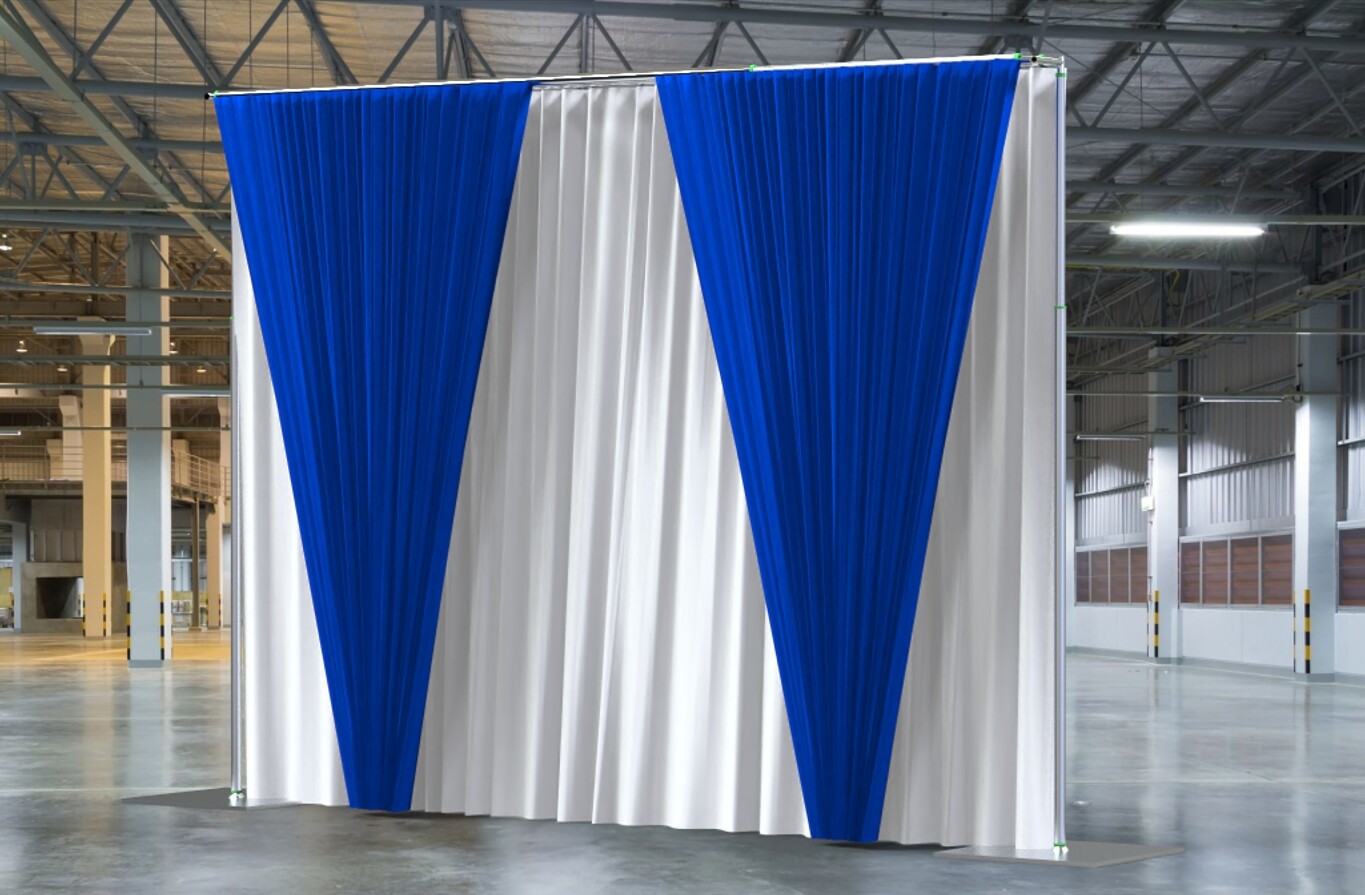 DOUBLE CROSSBAR ADJUSTABLE QUICK BACKDROP KIT 10 FT x 10 - 20 FT WITHOUT DRAPE