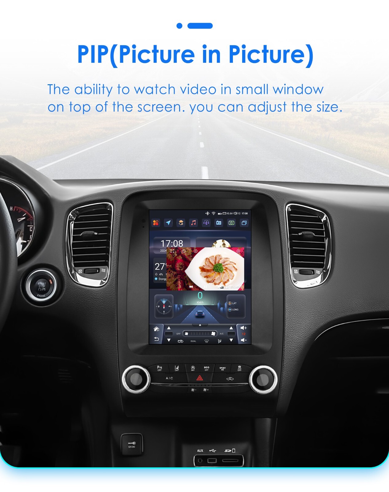 Apple Carplay Android 9.7" Car Stereo GPS Radio WiFi For DODGE Durango 2014-2020