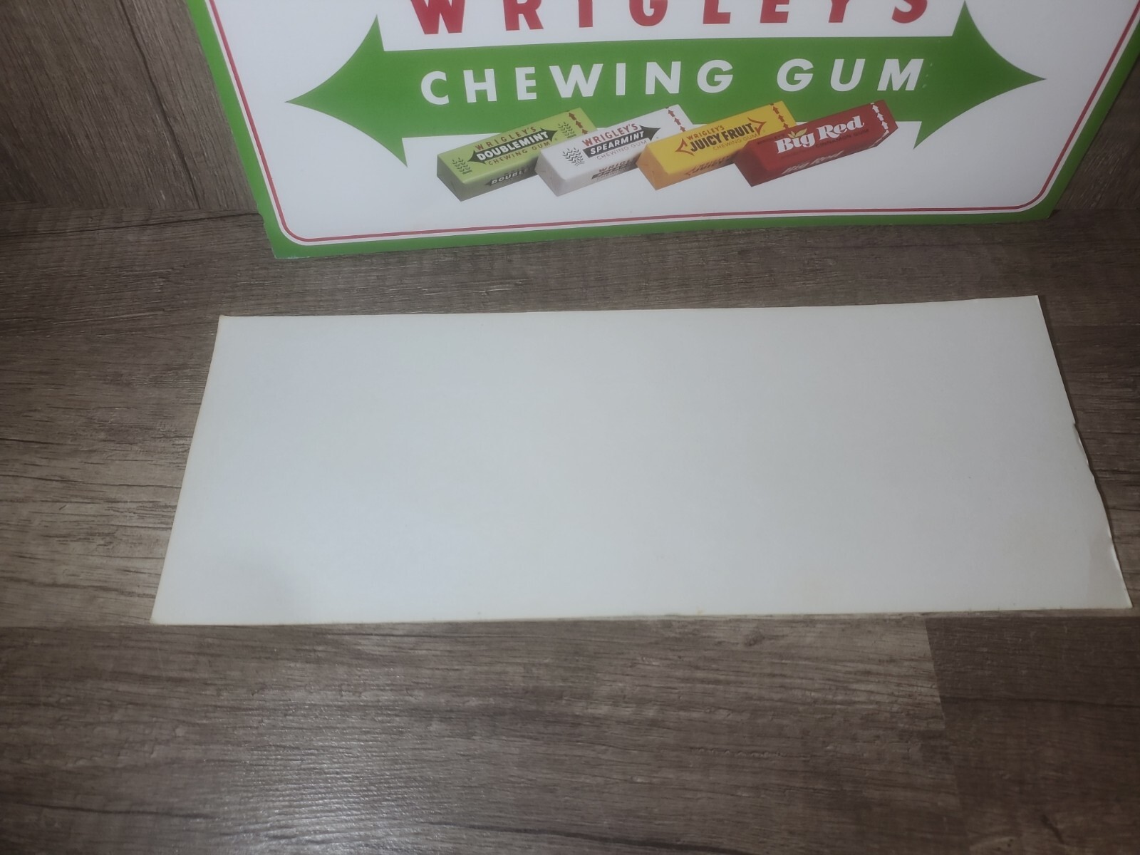 Vintage Wrigley Chewing Gum Cardstock Advertising Lot of 2 11"X 4"