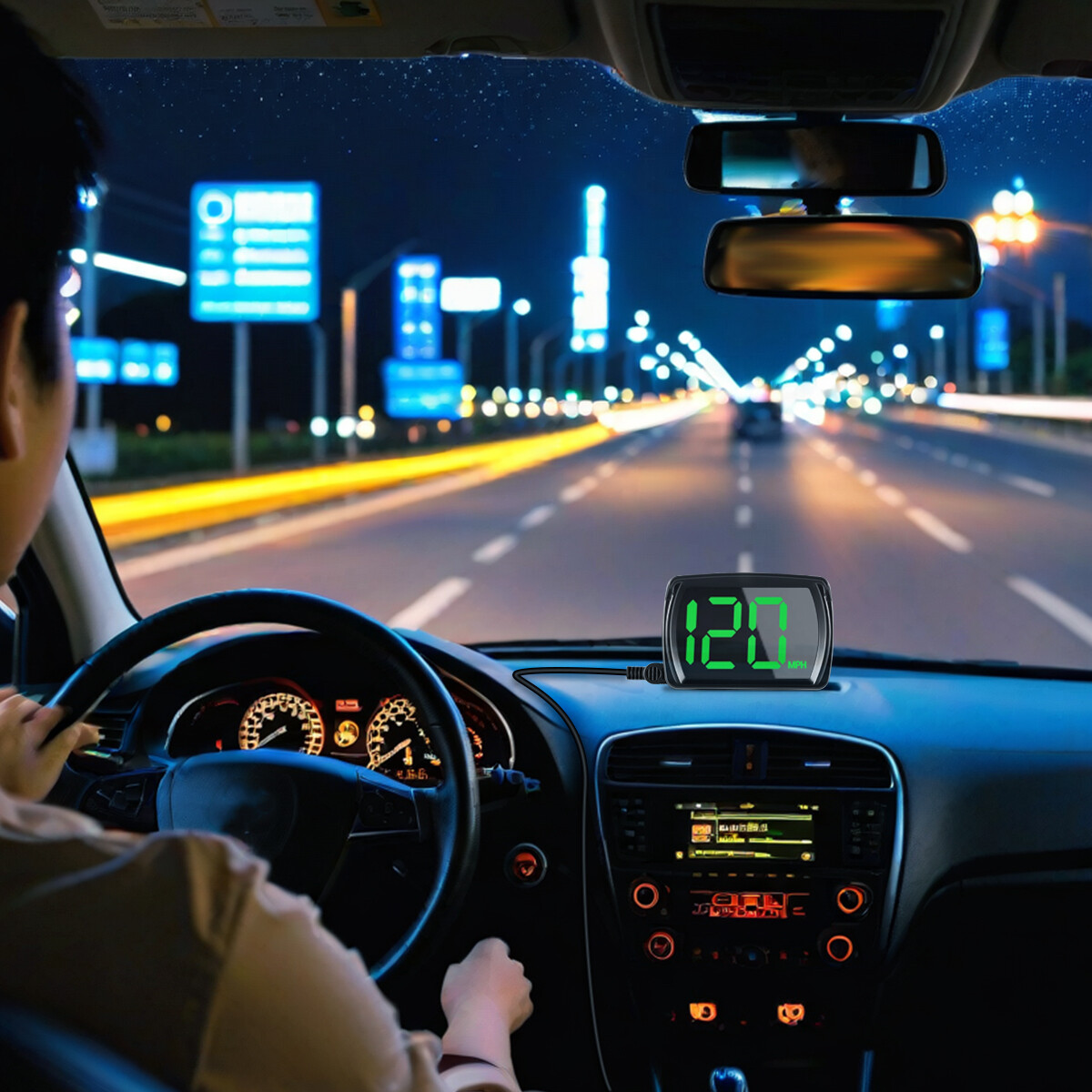 Digital GPS Speedometer HUD Car Truck Motorcycle Head Up Display Odometer MPH