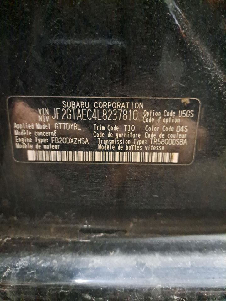 2020 Crosstrek Transmission/Transaxle Sku#4383534