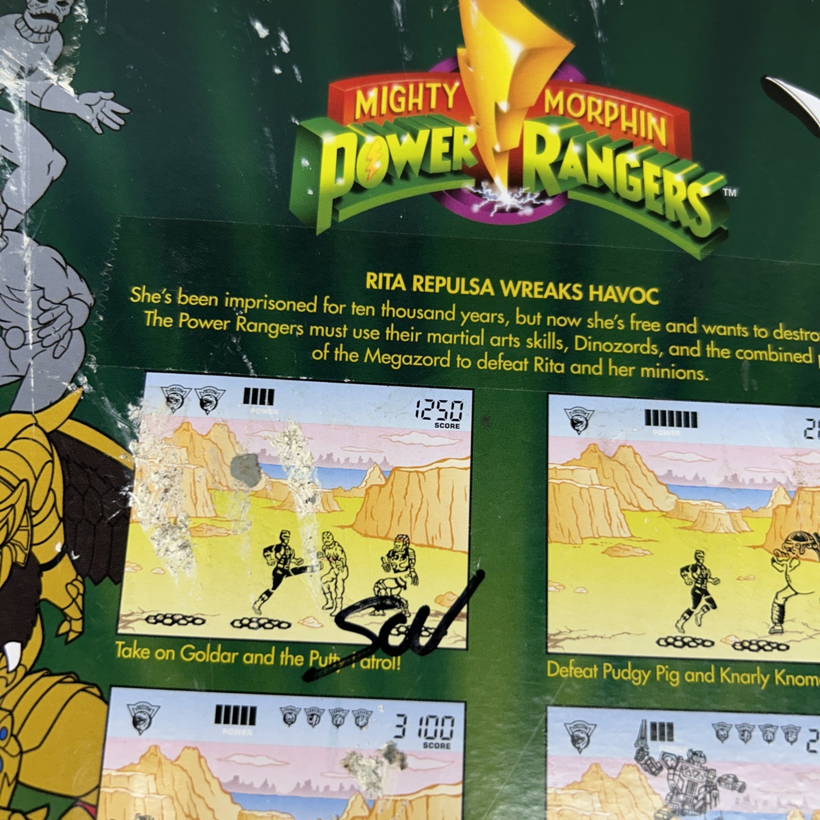 Tiger Electronics Mighty Morphin Power Rangers LCD Handheld Video Game Hasbro