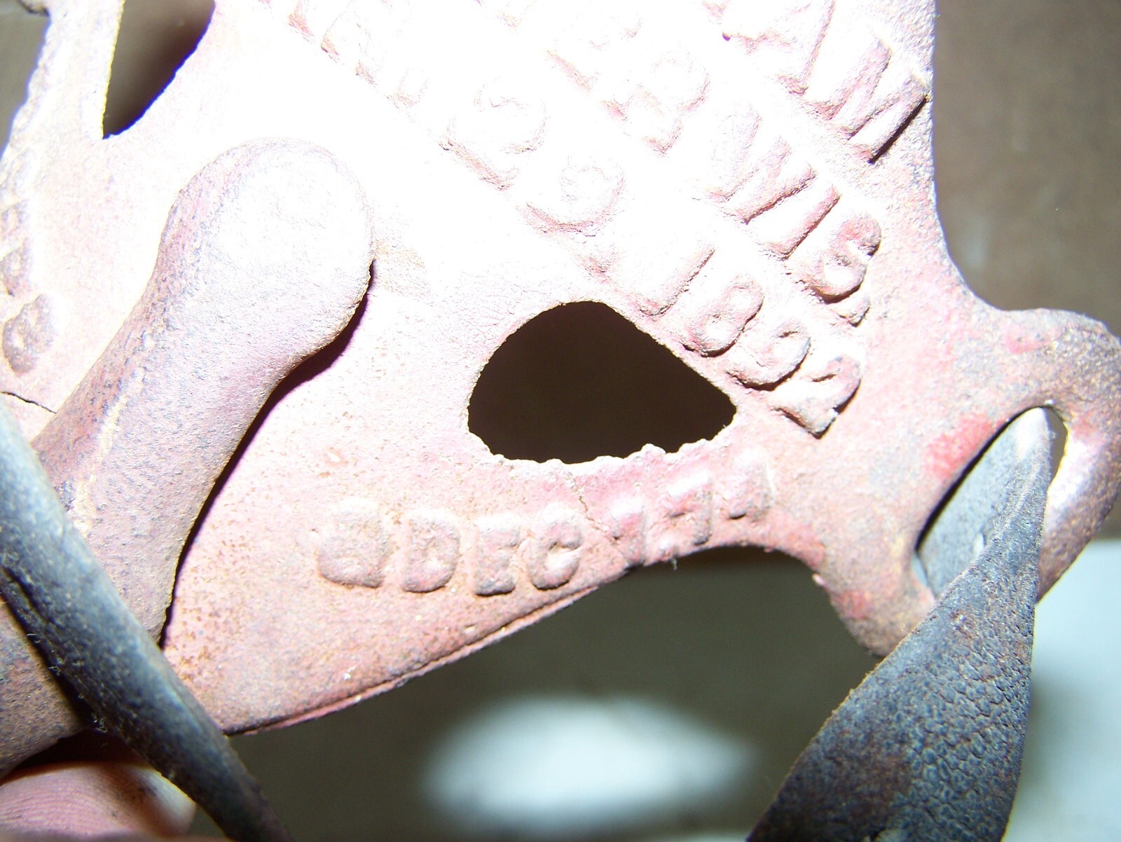 IZ MERRIAM Leg Type CORN CUTTER Cane Sorghum Primitive 1872 Whitewater WI WOW!