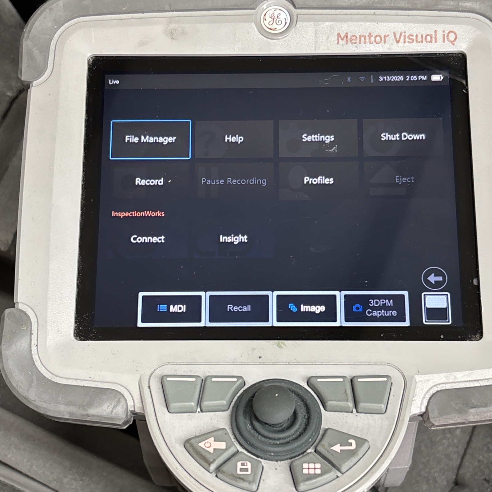 GE Inspections Mentor Visual IQ w/4mm x 3 Meter Probe Borescope in Rolling Case