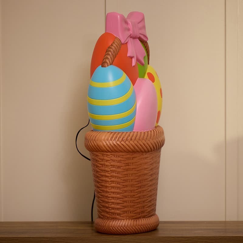 Easter Egg Basket Blow Mold Light Up Cracker Barrel Exclusive Holiday Decor 2026