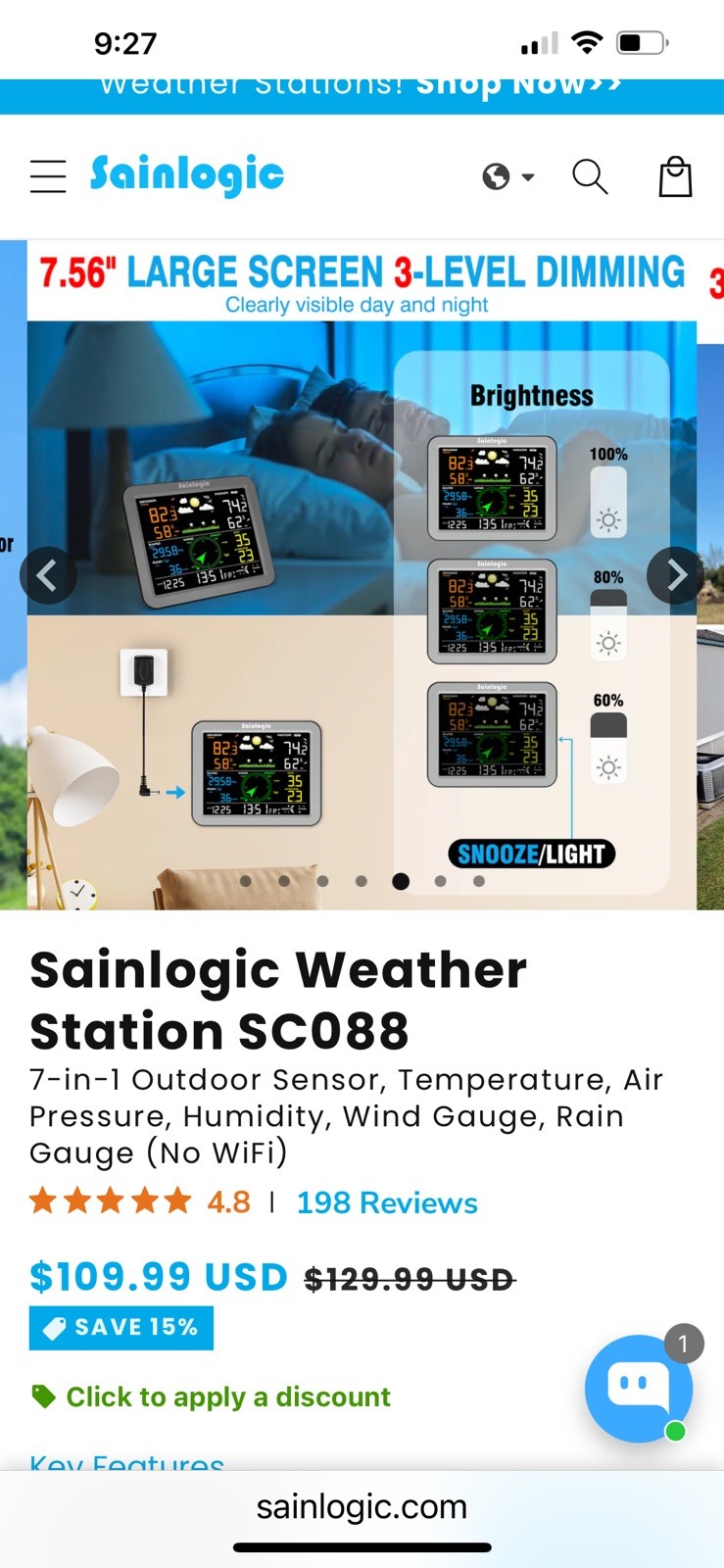 Sainlogic SC088 Wireless Weather Station