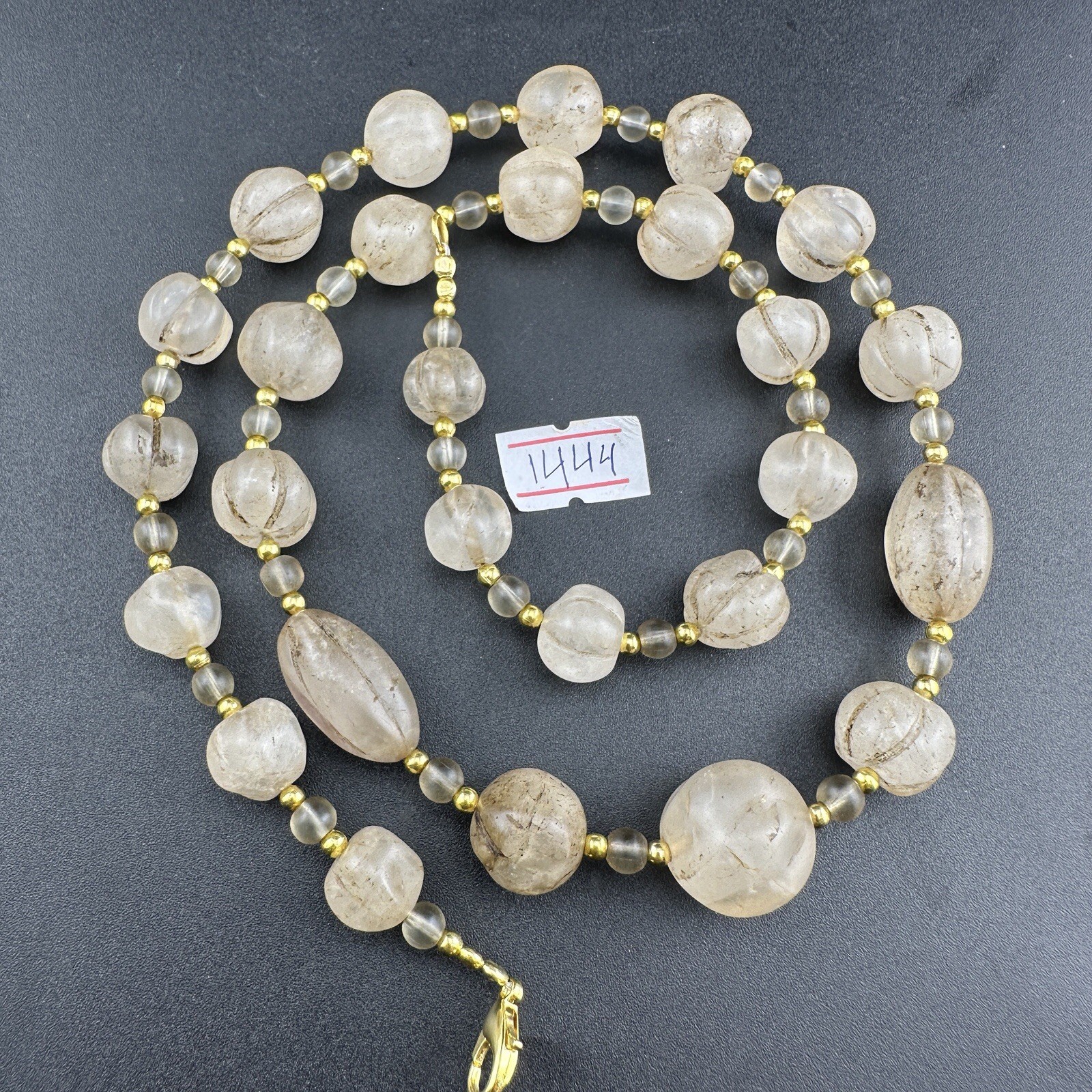 Old Himalayan Regions Crystals ￼ Beads Beads Mala Necklace Rare