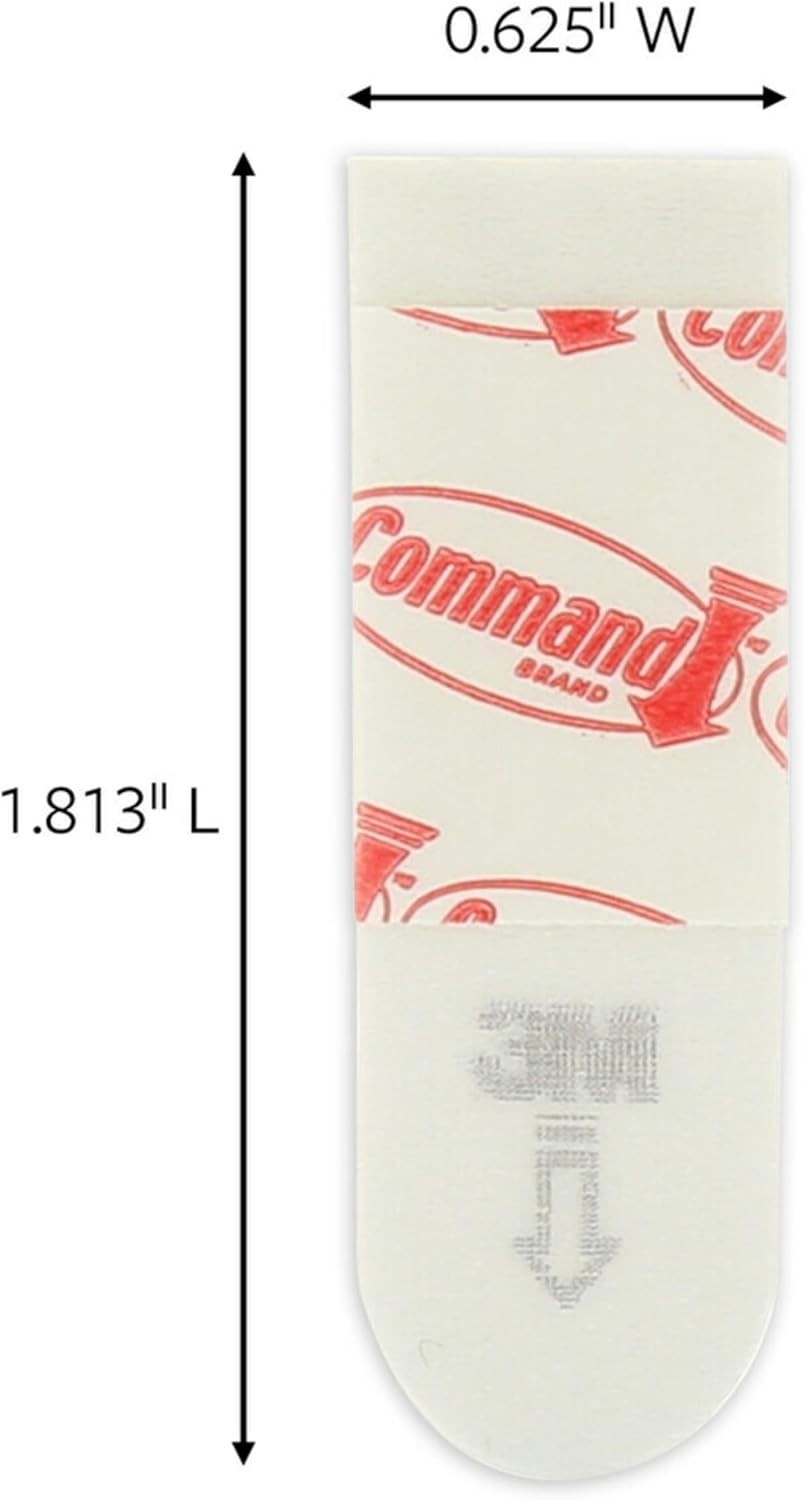 Command Small Refill Replacement Strips, White, 64 Strips