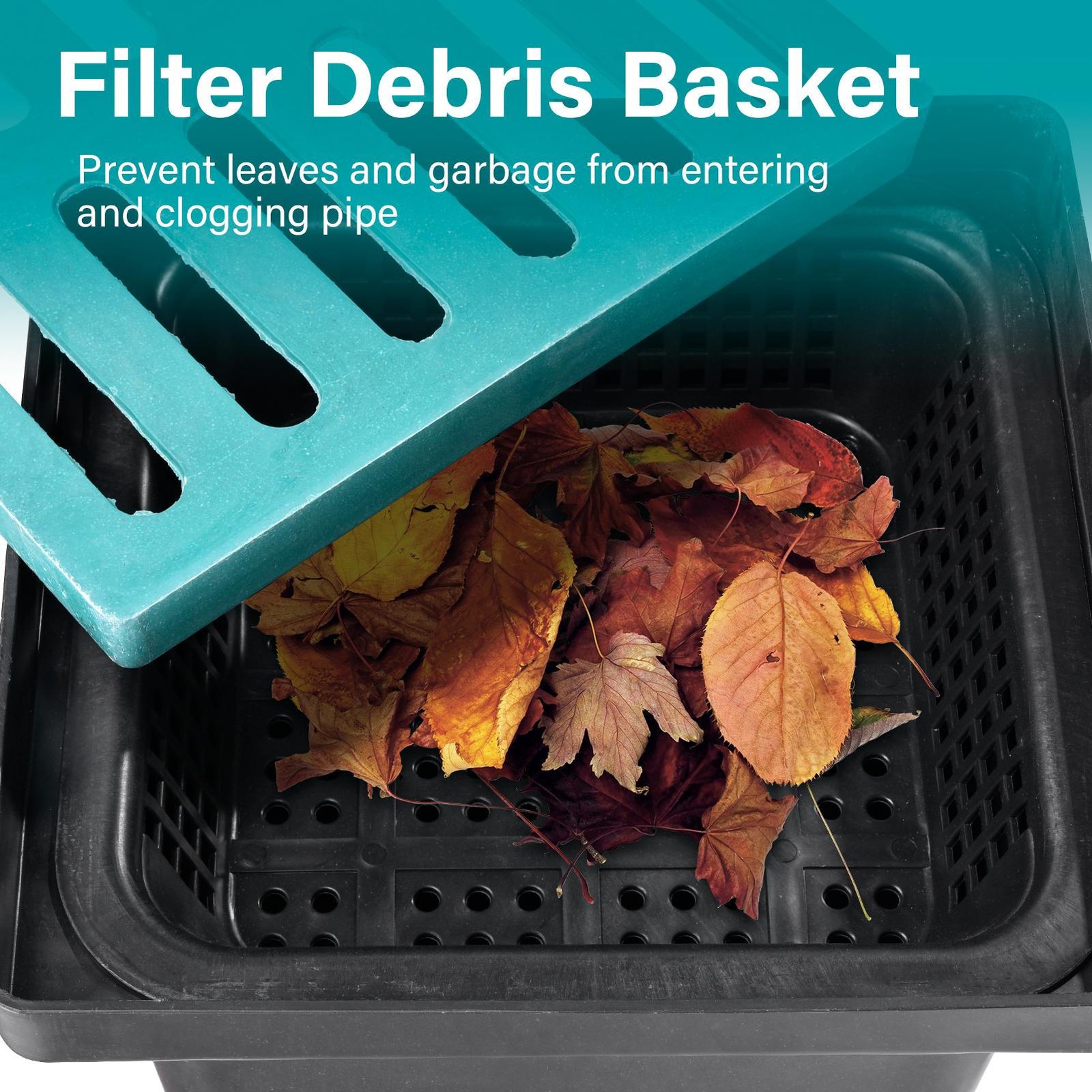 Catch Basin for Drainage with Fiber Glass Grate 17x17x24 inch Large Drainage