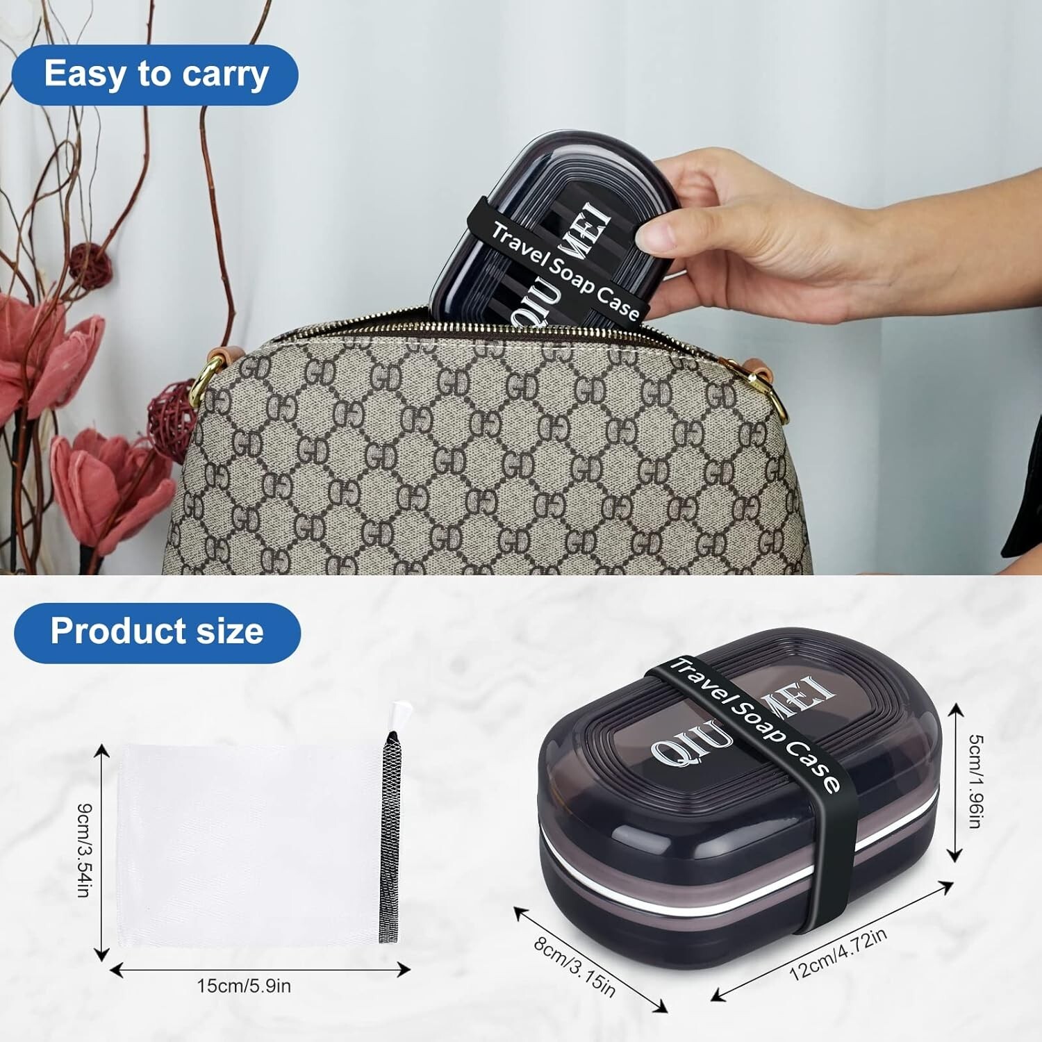 Travel Soap Container - Bar Soap Holder Box - Travel Soap Saver Case - Mens Tra