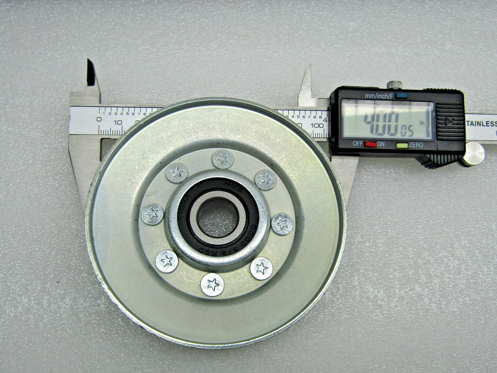 4" V-Belt Idler Pulley 5/8" Bearing Bore 4" OD x 1"OA Wide Fits B, 4L, A Belts