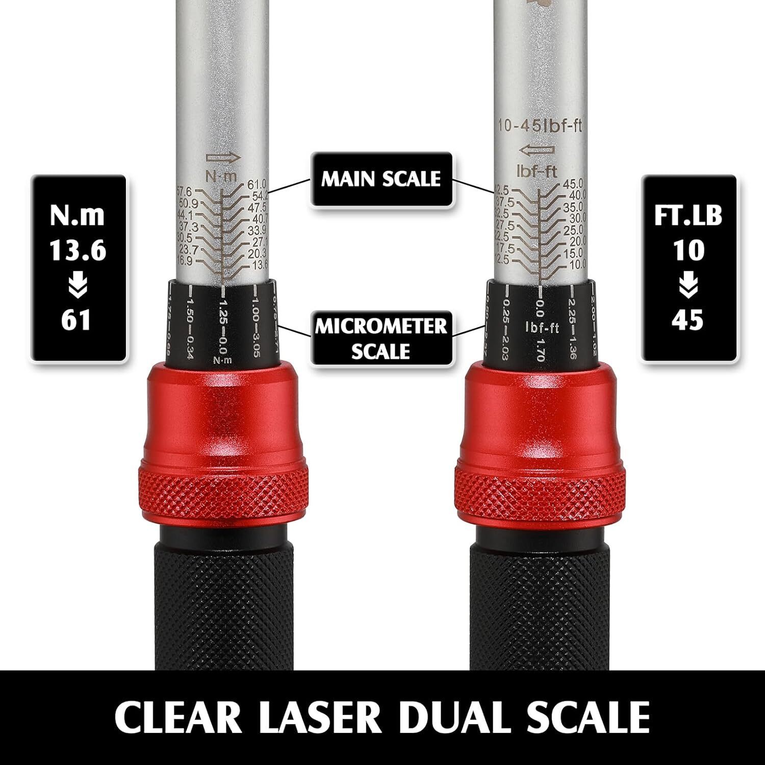 11PCS 3/8" Drive Magnetic Spark Plug Socket Set with Torque Wrench 6 & 12 Point