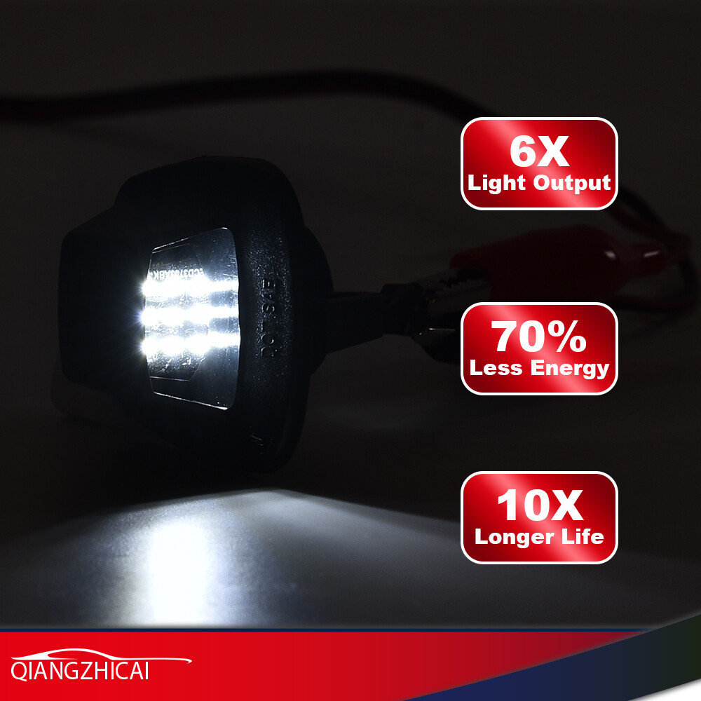 Fit For 1997-2011 Dodge Dakota Pickup Full LED White License Plate Light Lamp 2X