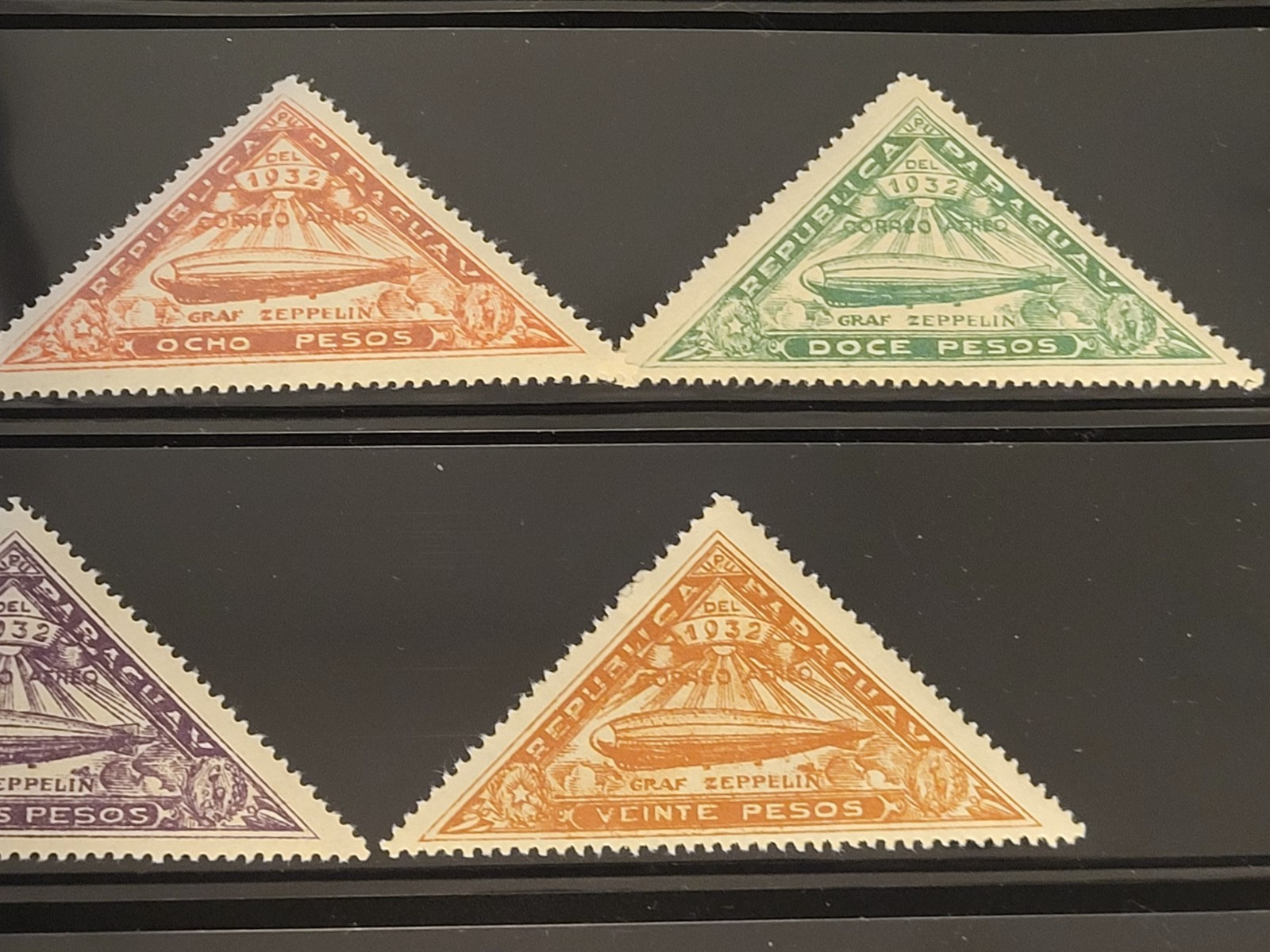 Paraguay Airmail Stamps-1932-Scott #C74-C78-MH