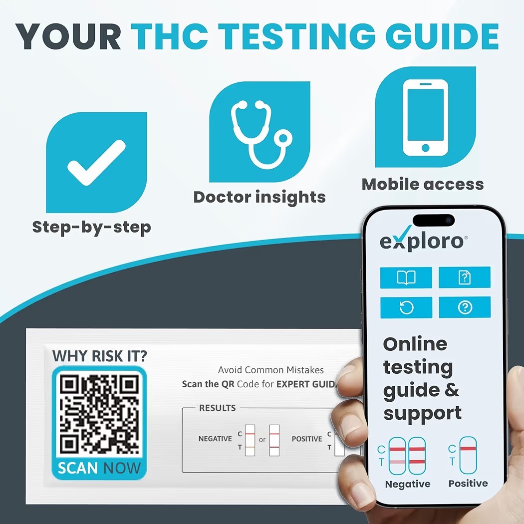THC Urine Drug Test Strips For Marijuana 15 Test Strips 50ng/ml Cutoff Level