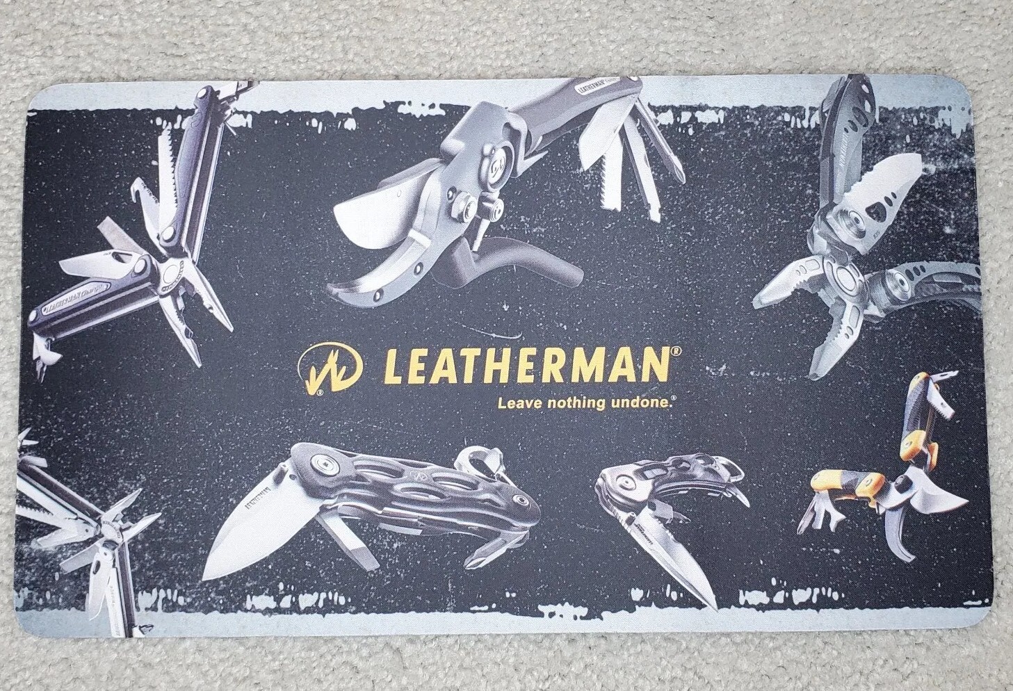 RARE Leatherman Counter Mat Advertisment 15.5" X 9 Counter Display, Work Mat New