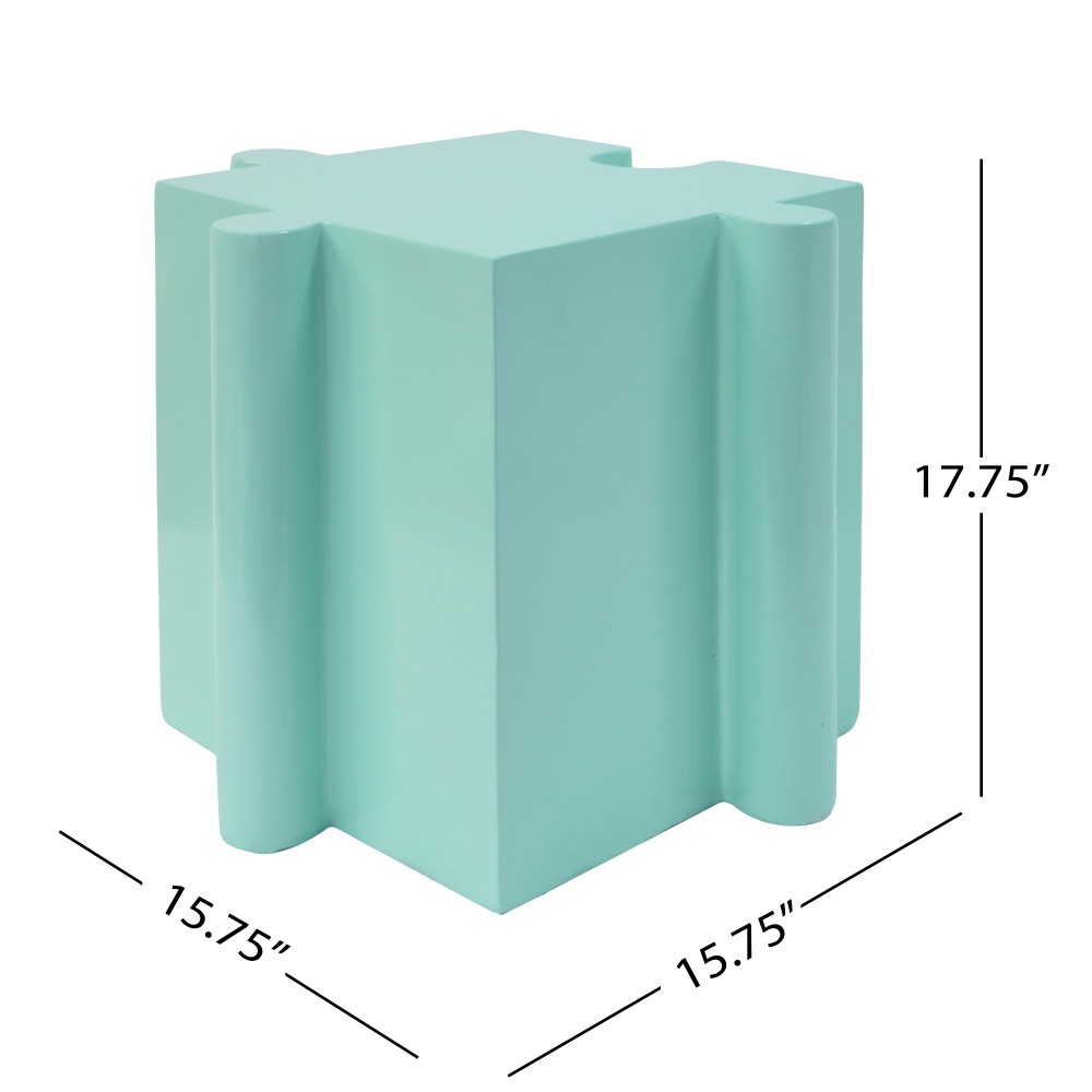 Modular MGO Puzzle Side Table, Light Green Custom Layouts Indoor Outdoor