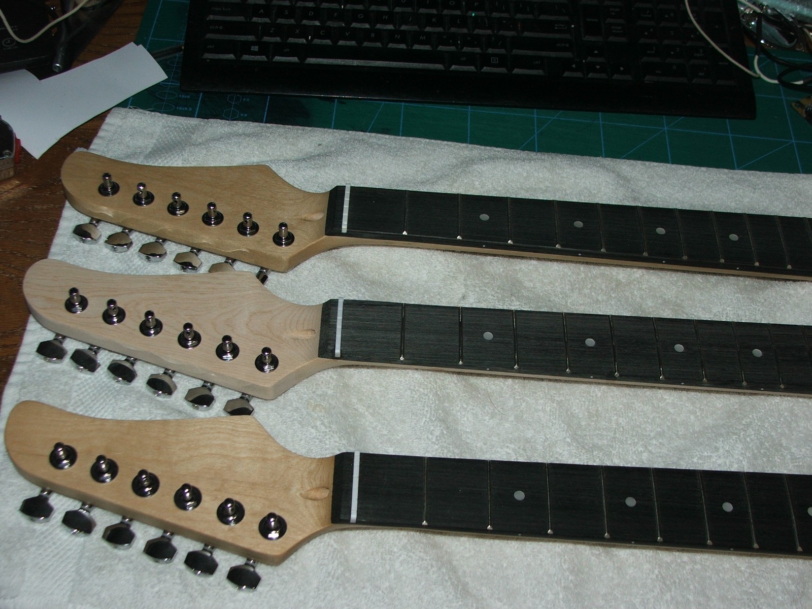 lot of (3) Loaded guitar necks.........22 frets...unplayed...