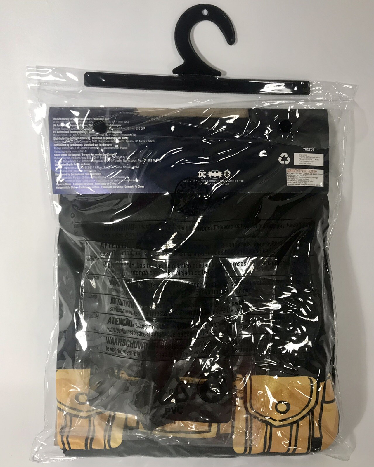 Rubies DC WB Batman Child Halloween Costume 3 Pieces Set Black Multiple Sizes