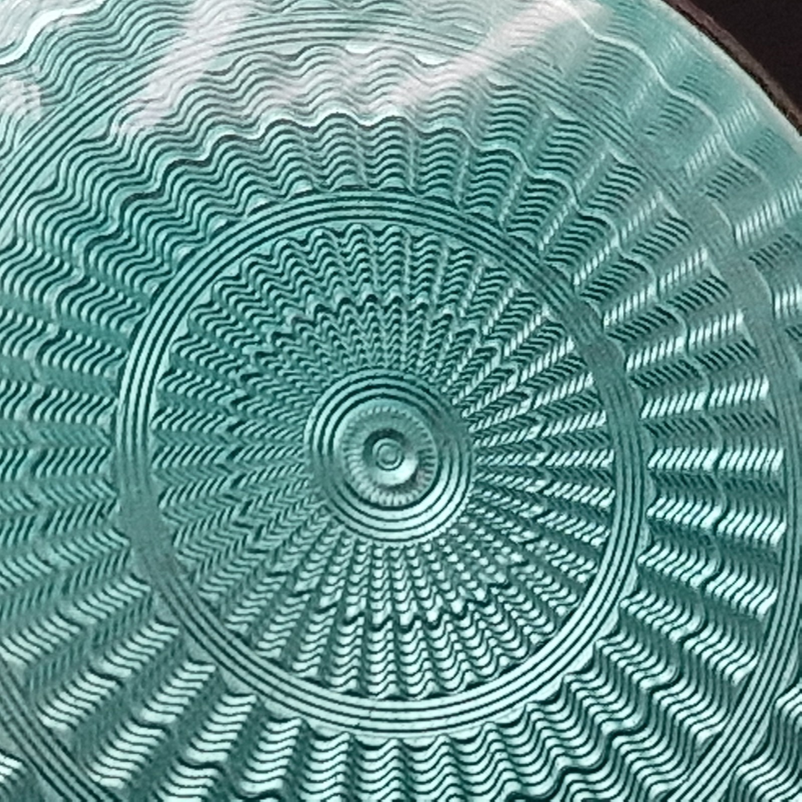 Antique Sterling Silver & Guilloché Enamel Circular Box by Lawrence Emanuel 1919