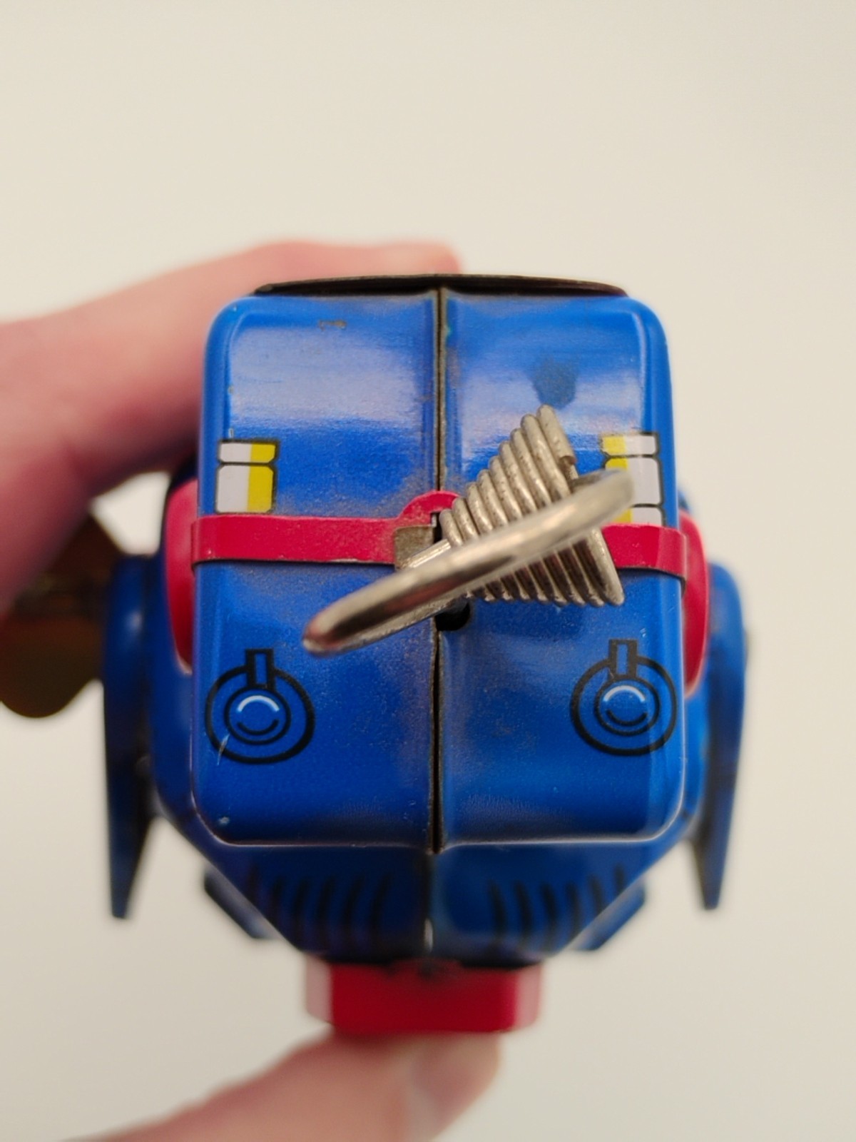 Unbranded No. MS403 Wind-Up 7" Walking Blue Space Robot, Working Partially