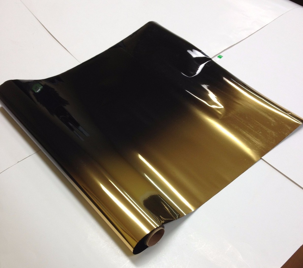 5% SOLAR MIRROR GOLD BLACK TOP WINDOW FILM TINT 20" X 10 FT F-17