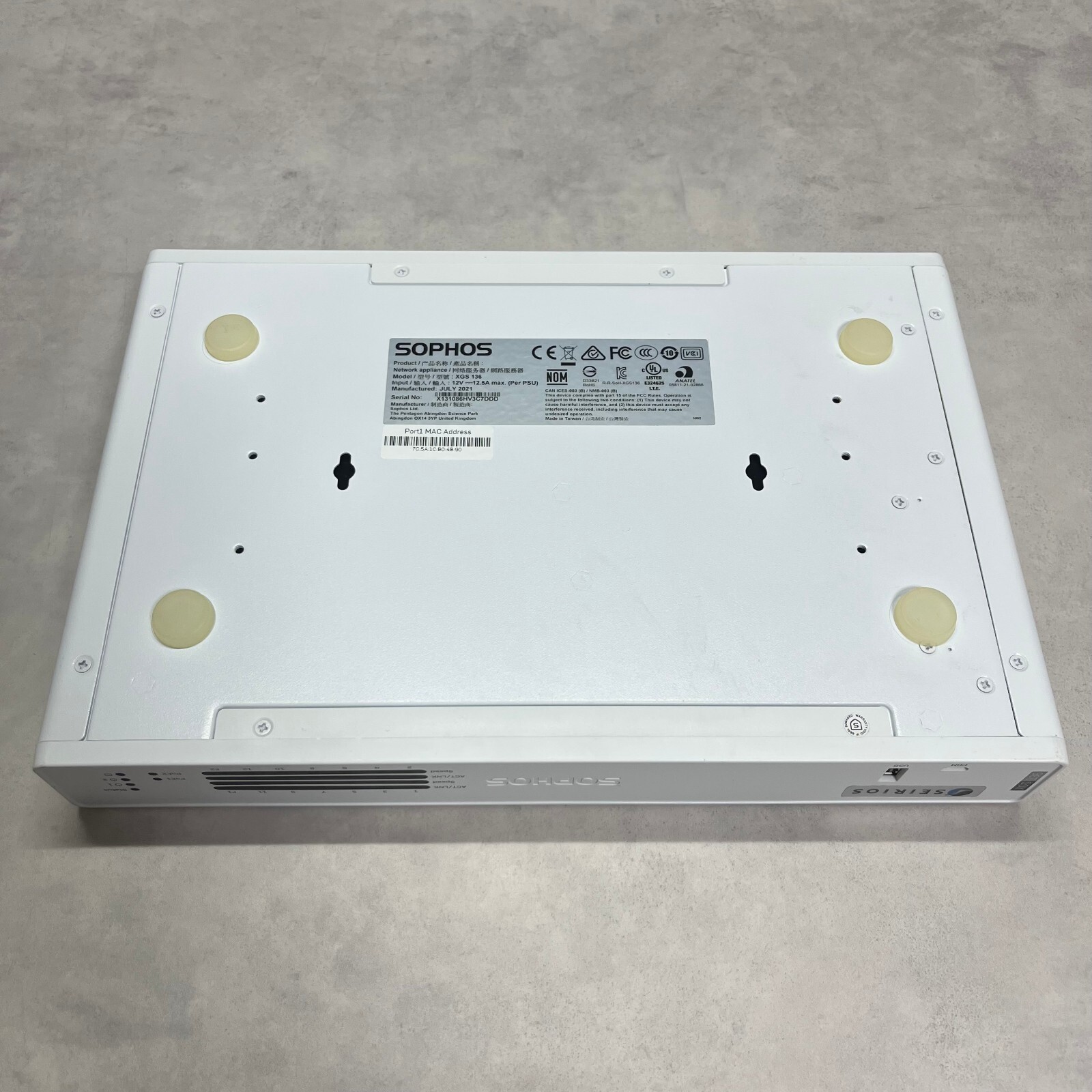 SOPHOS XGS 136 Next generation firewall Sophos Ltd. XG136 w/Cable Tested Good!!