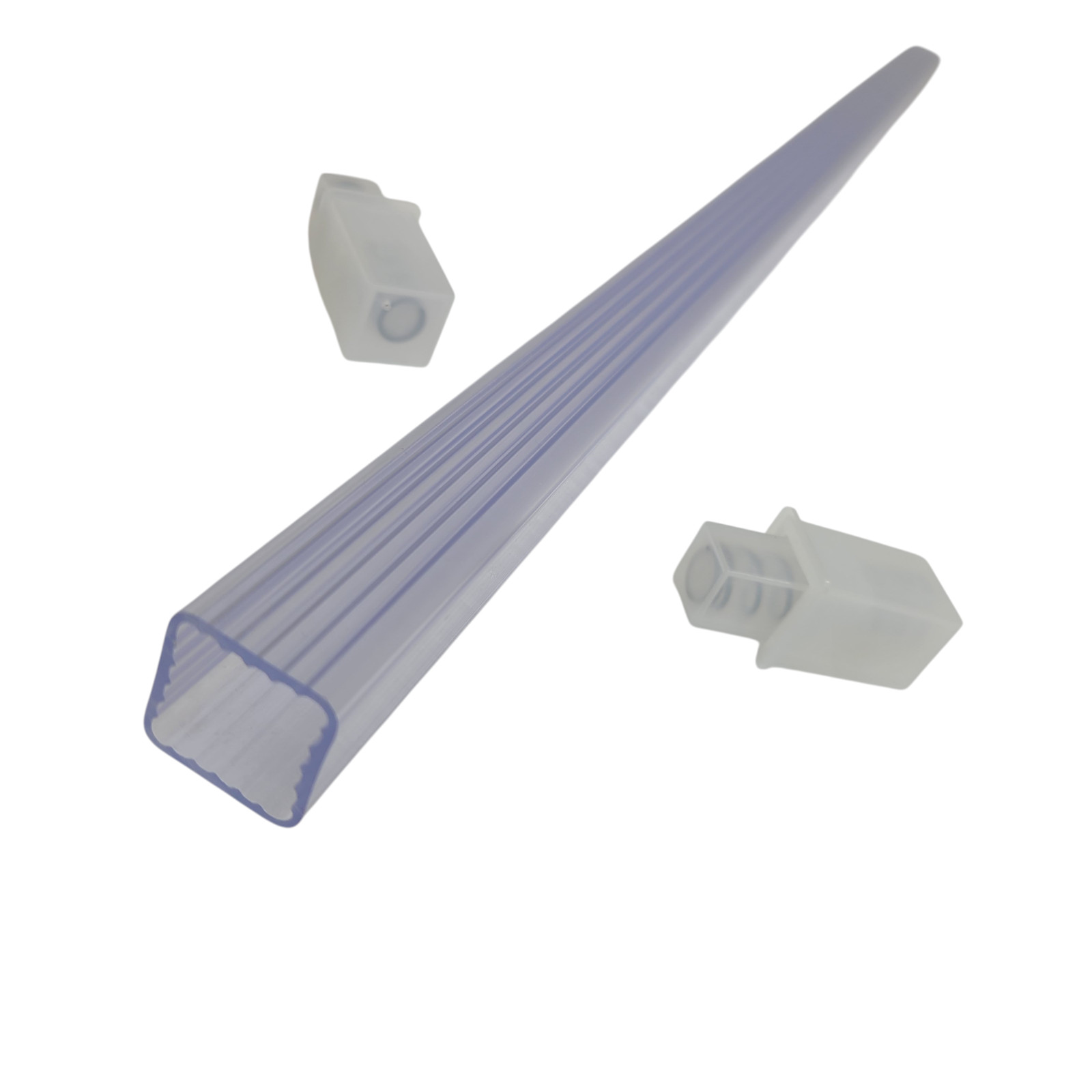 Clear Acrylic Towel Bar Rod Spring Rack 24 inch Mid Century Modern Vintage Retro