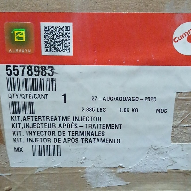 New, genuine Cummins AFTERTREATMENT INJECTOR KIT part # 5578983RX