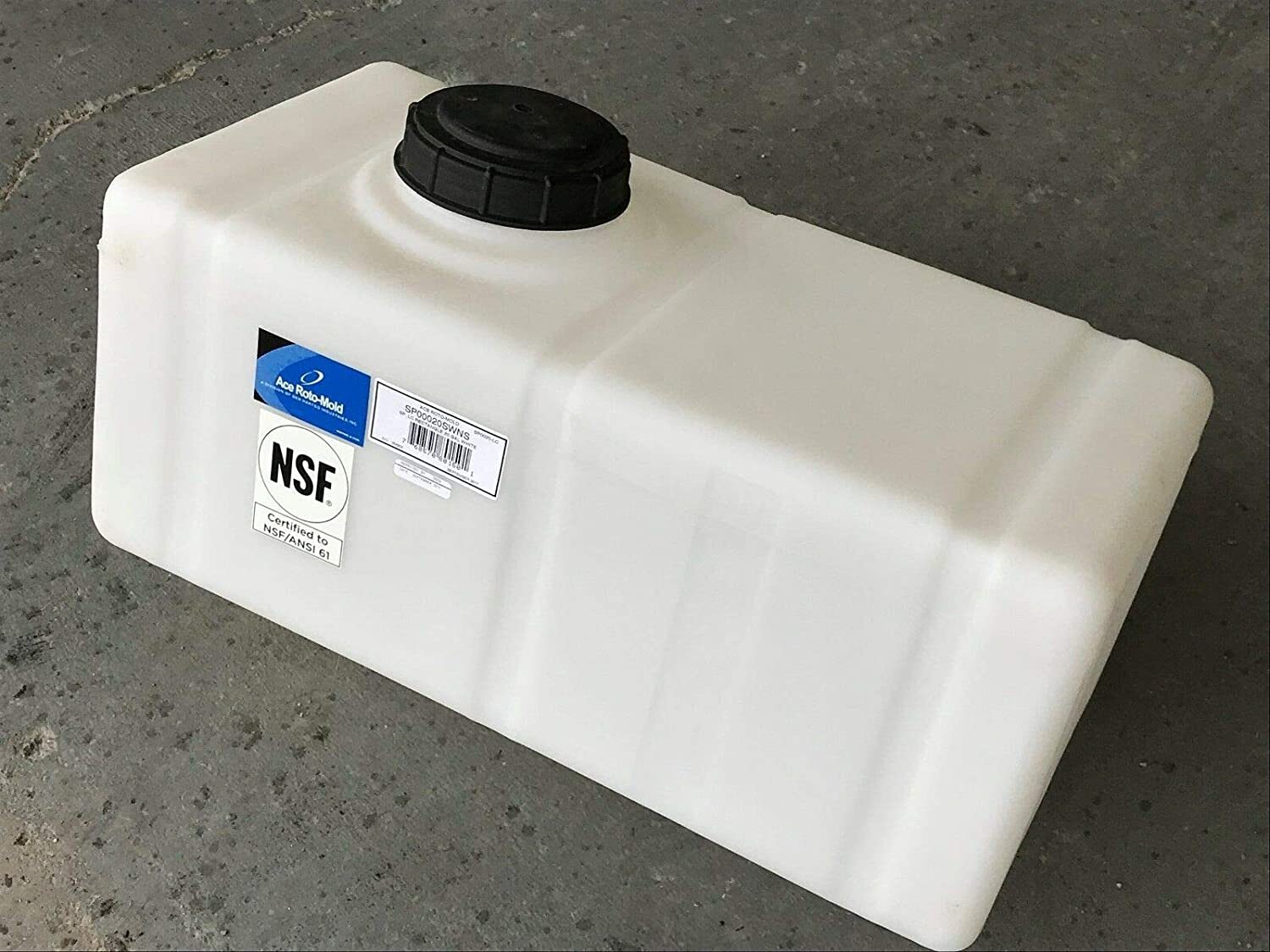 SP0020-LC Ace Roto-Mold 20 Gallon Sumped Rectangular Applicator Tank 28x14x12
