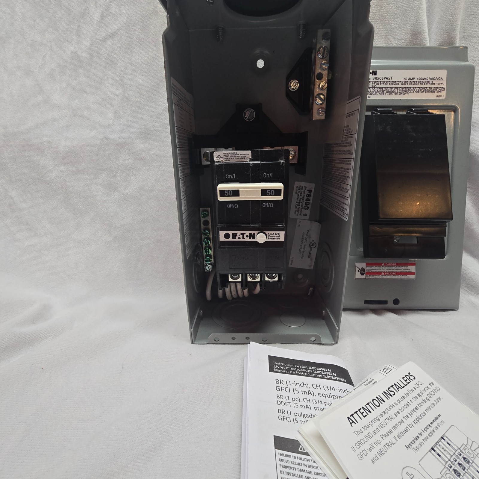 Eaton BR50SPAST 50A Hot Tub Panel Outdoor