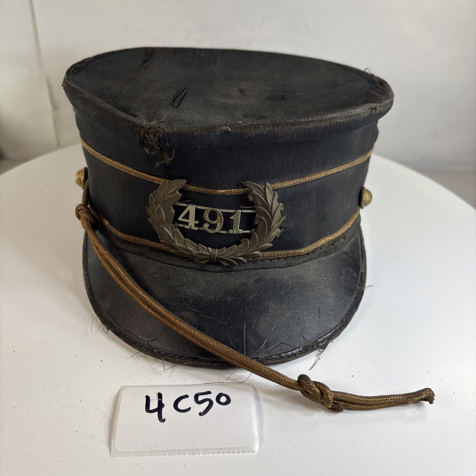 rare Civil War Veterans Kepi Hat Cap GAR Insignia Vintage Military 4C50