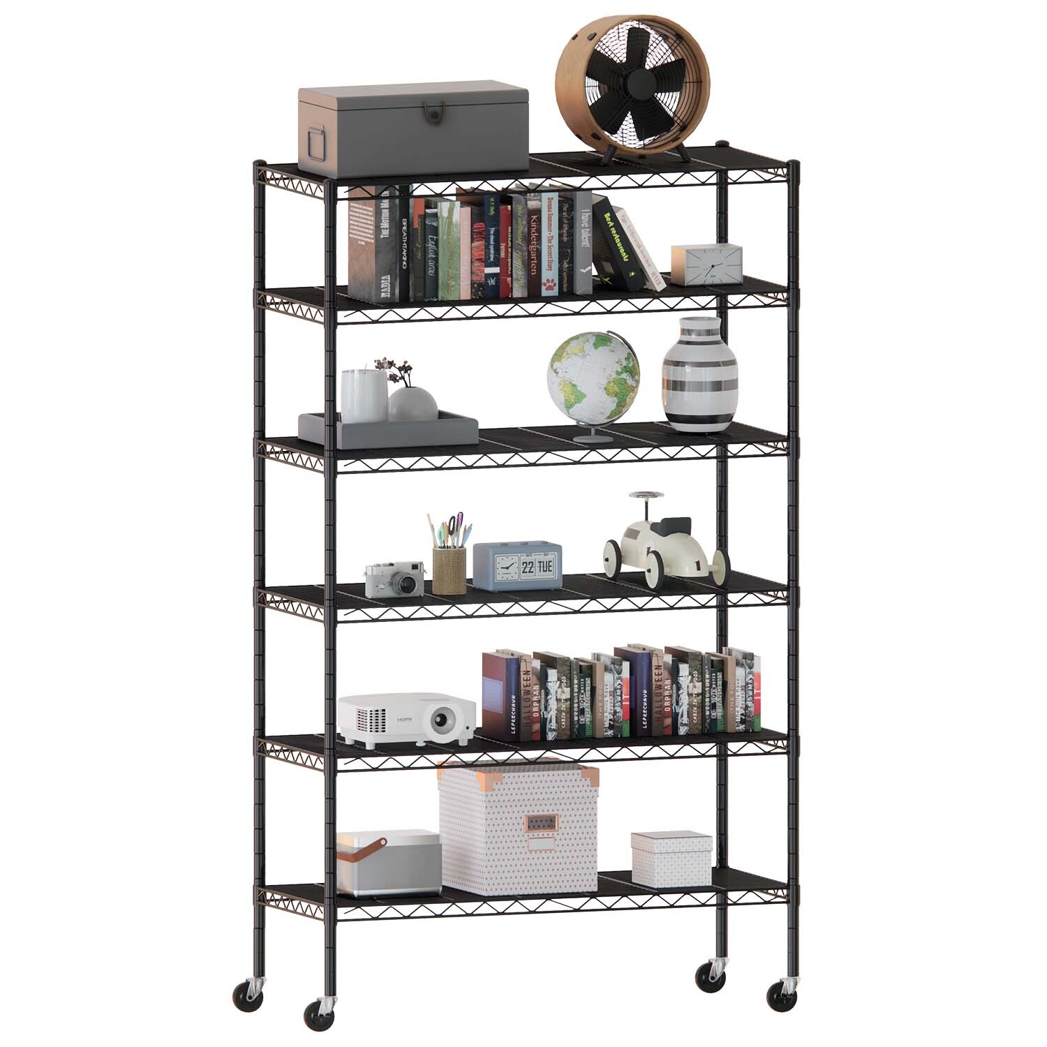 New 6 Tier Wire Shelving Unit NSF Metal Shelf Rack 2100 LBS Capacity 18"x48"x82"