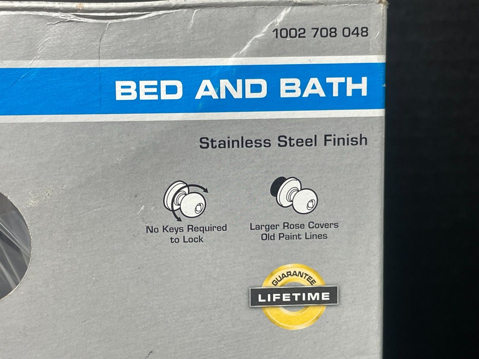NEW Defiant Brandywine 6 Bed and Bath Knobs Stainless Steel Finish 1002708048