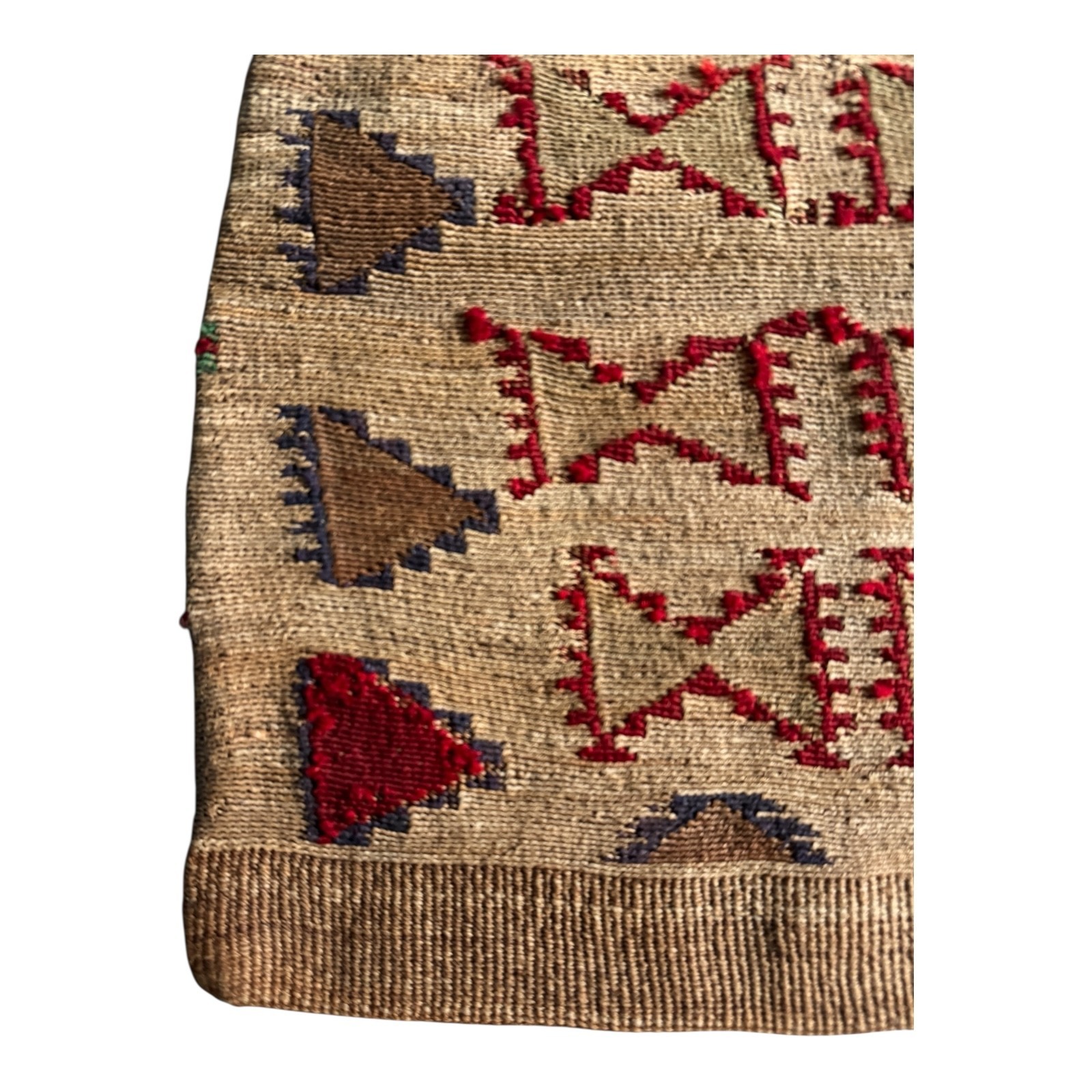 Antique Native American Plateau Nez Perce Double Sided Corn Husk Flat Bag