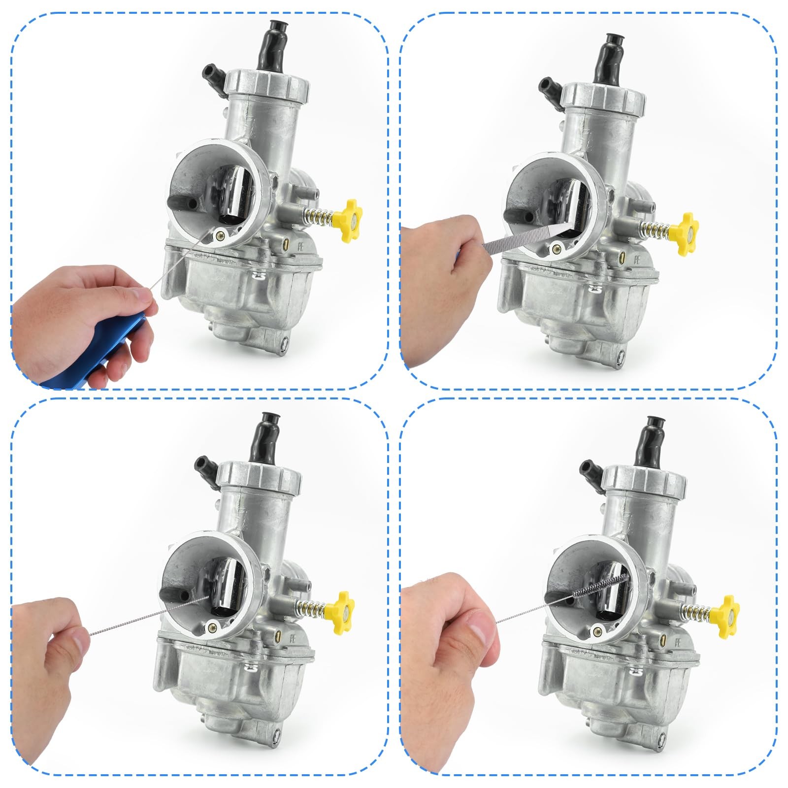 Carburetor Cleaning Kit, Torch Tip Cleaner Set 39 Wires 30 Needles 15 Carb Je...