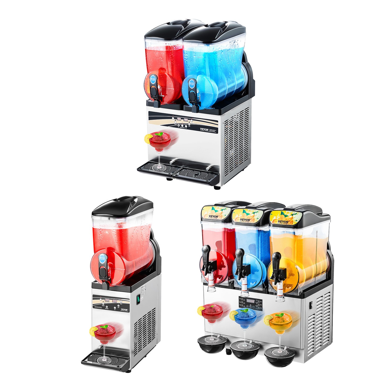 VEVOR Commercial Slush Machine 15L/30L/45L Margarita Smoothie Frozen Drink Maker