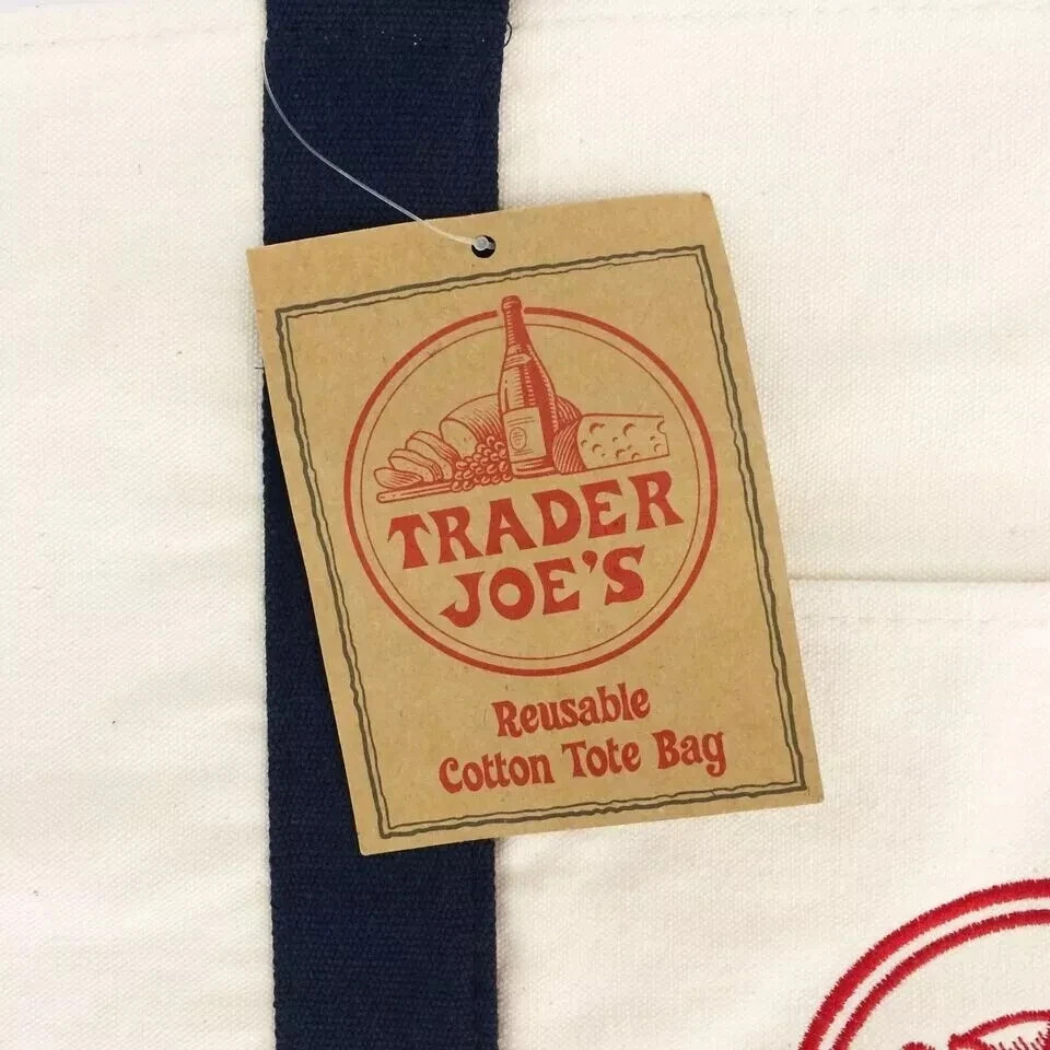 Trader Joe's Reusable Canvas Eco Tote Bags (Heavy Duty) - 3 Bag Lot New w/ Tags