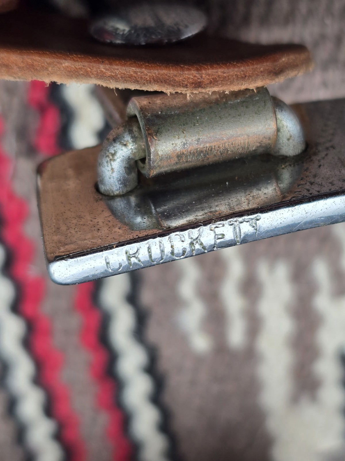 Vintage Engraved Crockett Spurs With Straps