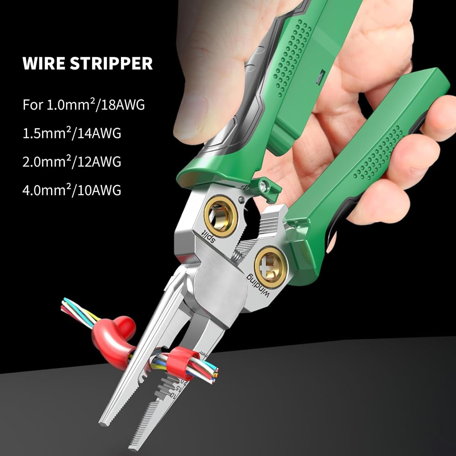 8-In-1 Wire Stripper Twister Set - Includes Cable Scissors Voltage Tester Pliers