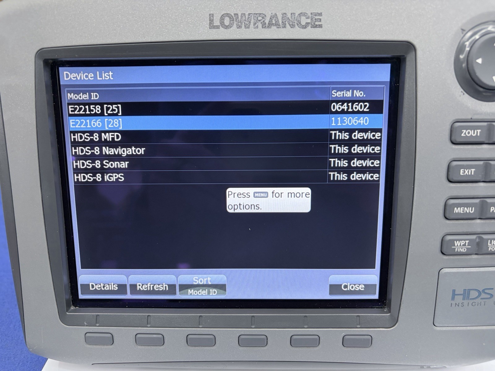 Lowrance HDS 8 Gen 1 Insight USA GPS Chartplotter Fish Finder Display W/ Mount