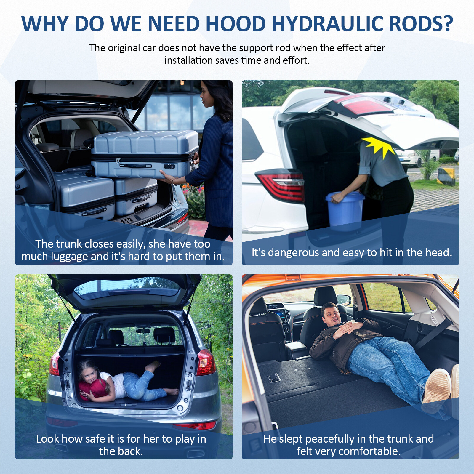 For 2012-2017 Hyundai Veloster 2 Pcs Rear Hatch Lift Supports Shock Struts