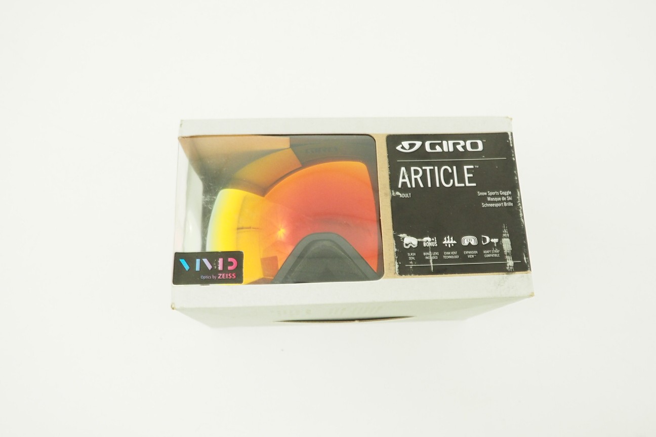 New! Giro Article Adult Winter Sport Goggles Black Wordmark w/ VIVID Ember Lens