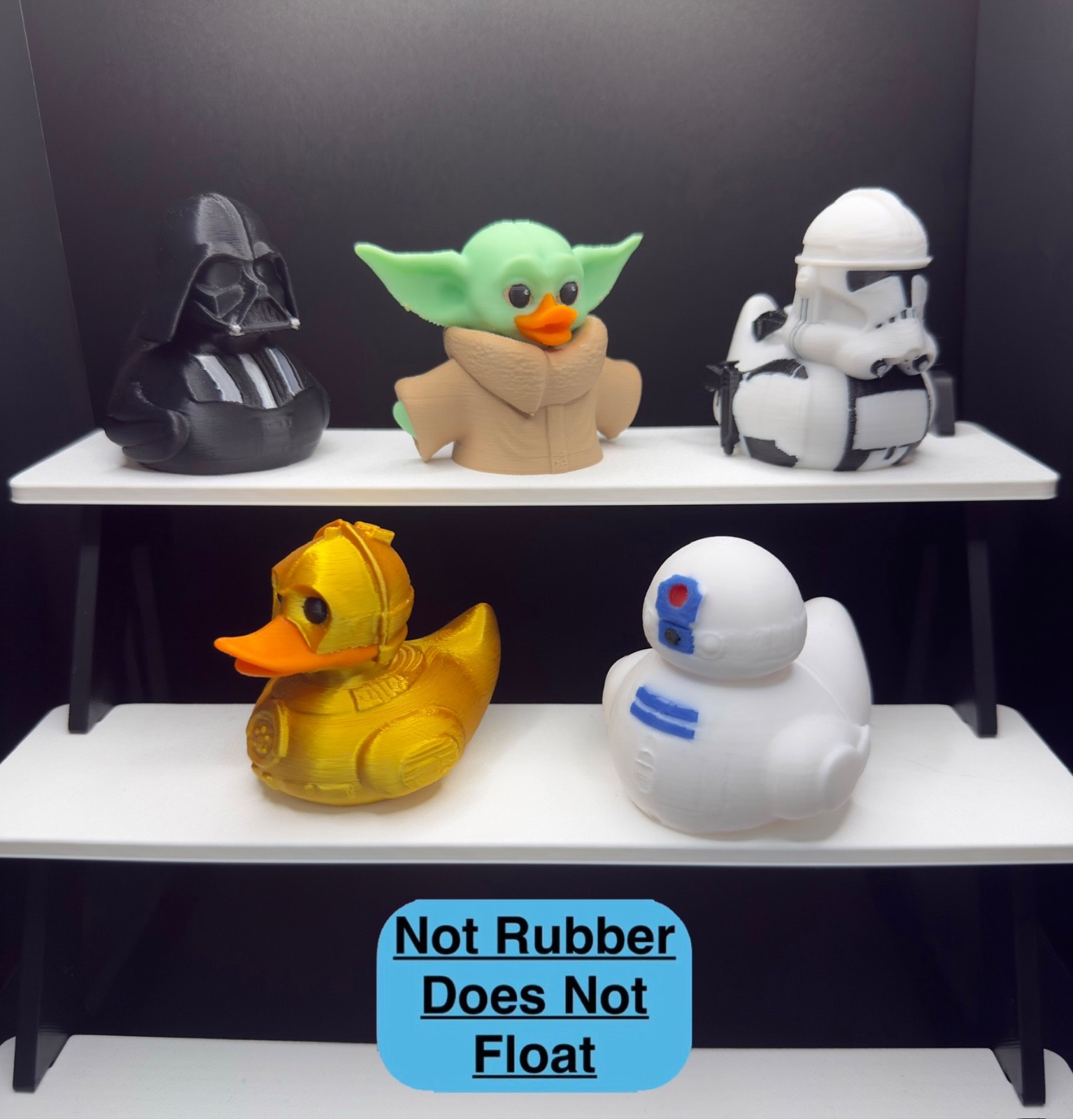 Star Wars Jeep Duck – Grogu Yoda Vader Trooper C‑3PO R2‑D2 | Home Desk Décor